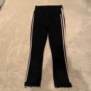 MOTHER
The Insider High-Rise Crop Stripe Jeans
